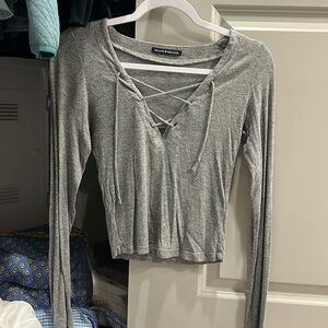 Brandy Melville lace up crop top